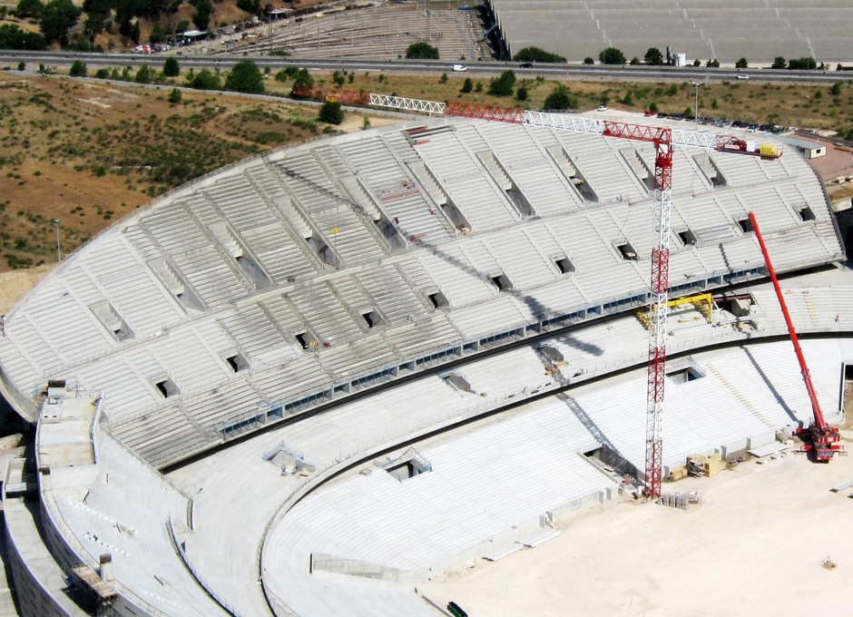 Temporada 2015-2016. Fotos aéreas del Nuevo Estadio. 