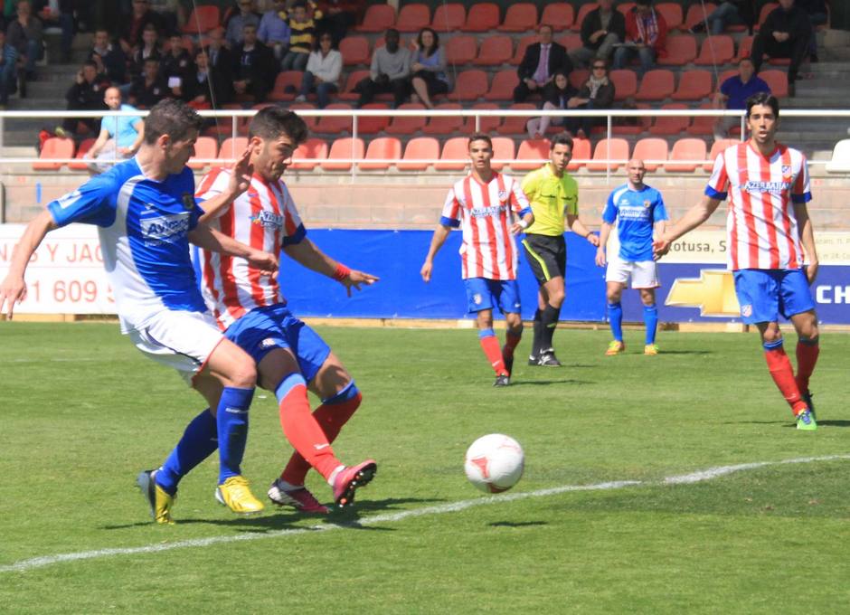 Cidoncha remata a la red el 2-0 del Atlético B frente al Fuenlabrada