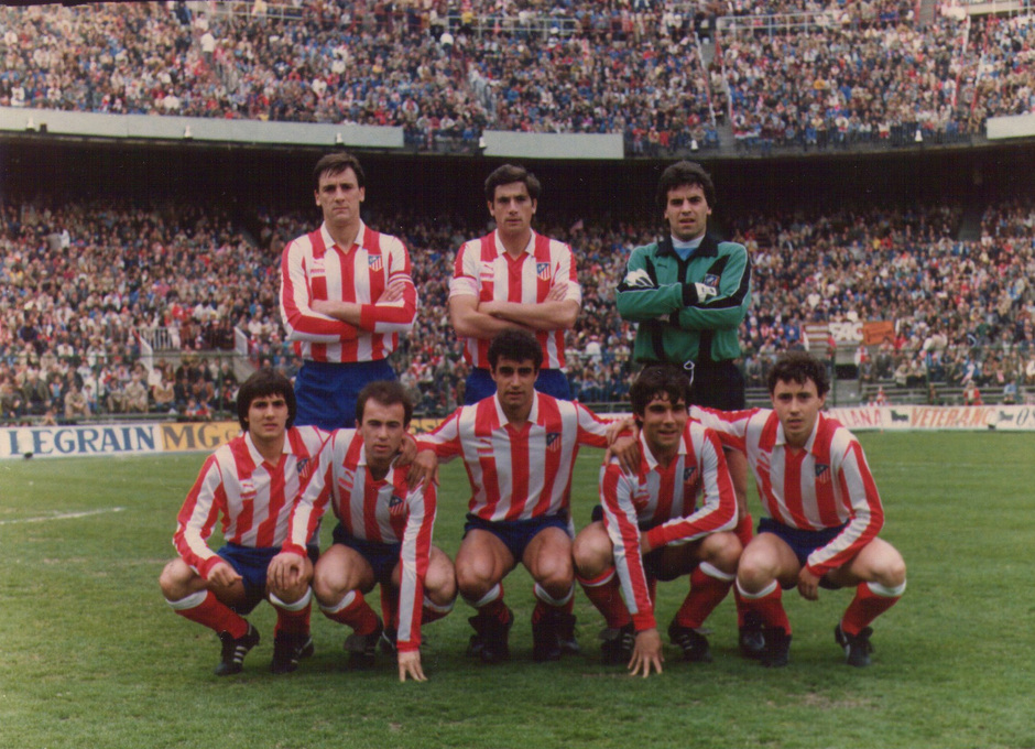 Ocho jugadores de la cantera del Atlético de Madrid en un once en los años 80. Ruiz estaba entre ellos