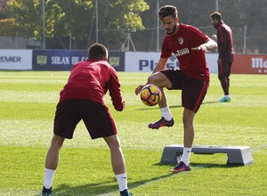 Temporada 2016-2017. Entrenamiento en la ciudad deportiva Wanda Atlético de Madrid 28_10_2016. Saúl. 