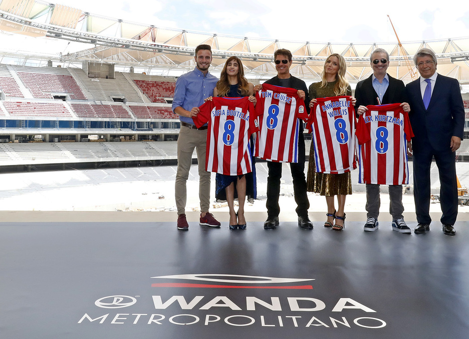 Visita Tom Cruise y equipo de La Momia al Wanda Metropolitano