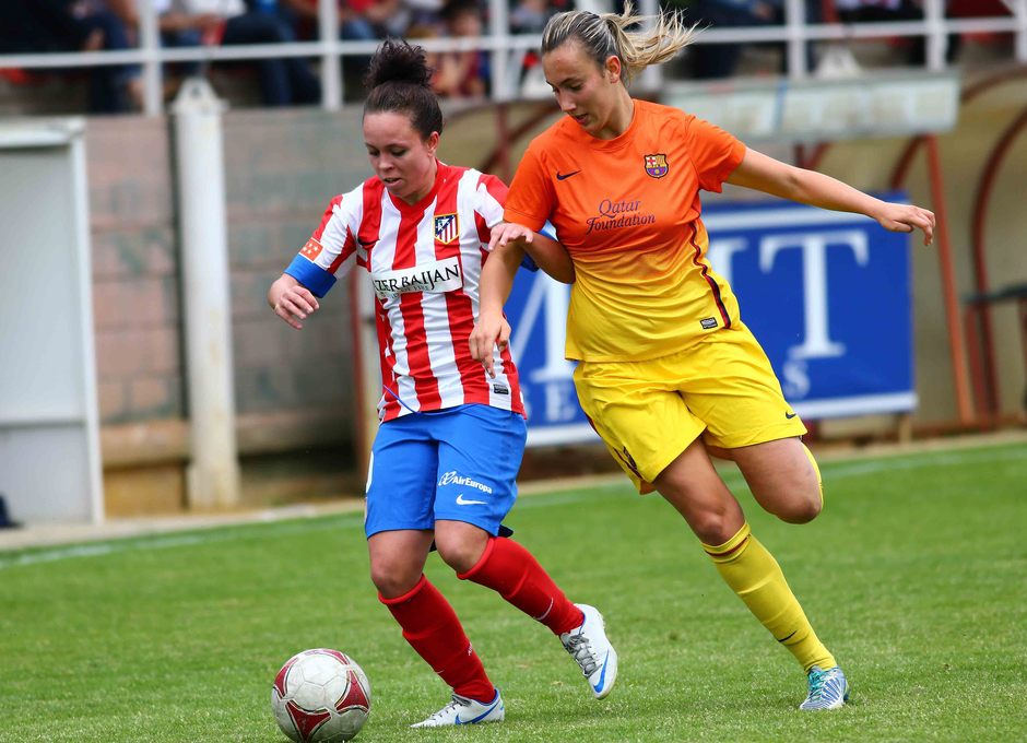 Temporada 2012-2013. Amanda durante el partido ante el F.C. Barcelona de copa