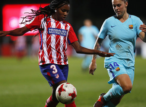 Temporada 17/18. Partido entre el Atlético de Madrid Femenino contra FC Barcelona. Ludmila.