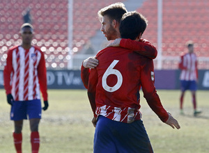 Temporada 17/18 | Atlético B - Adarve | Final del partido. Olabe y Sergi