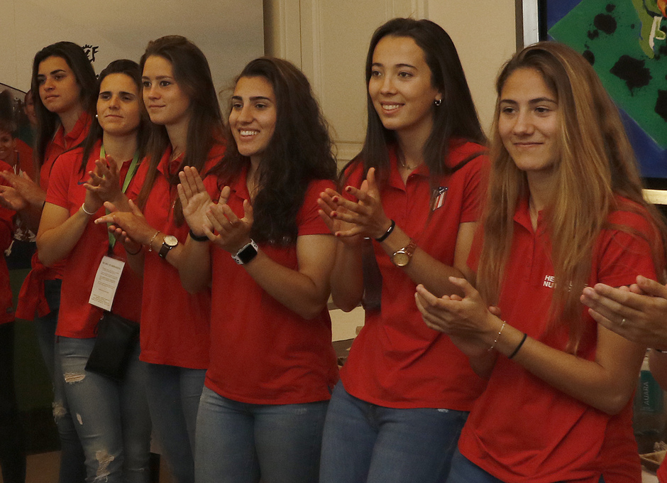 Visita del Atlético Femenino a la sede de Iberdrola | 