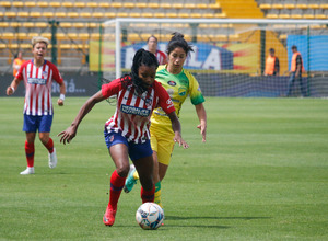 Temporada 18/19. Atlético de Madrid Femenino en Colombia en pretemporada frente al Atlético Huila. Ludmila Da Silva