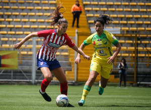 Temporada 18/19. Atlético de Madrid Femenino en Colombia en pretemporada frente al Atlético Huila. Viola Calligaris