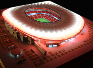 Maqueta del nuevo estadio del Atlético de Madrid 