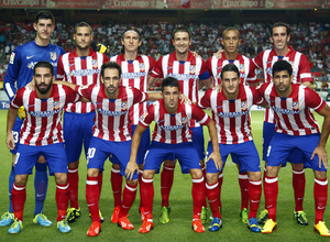 Temporada 13/14 Sevilla-Atlético de Madrid Once inicial en el primer partido de Liga