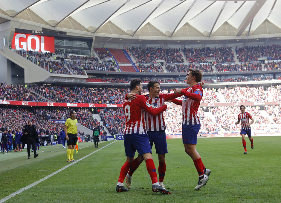 Temporada 2018-2019 | Atlético de Madrid - Alavés | Celebración gol grupo