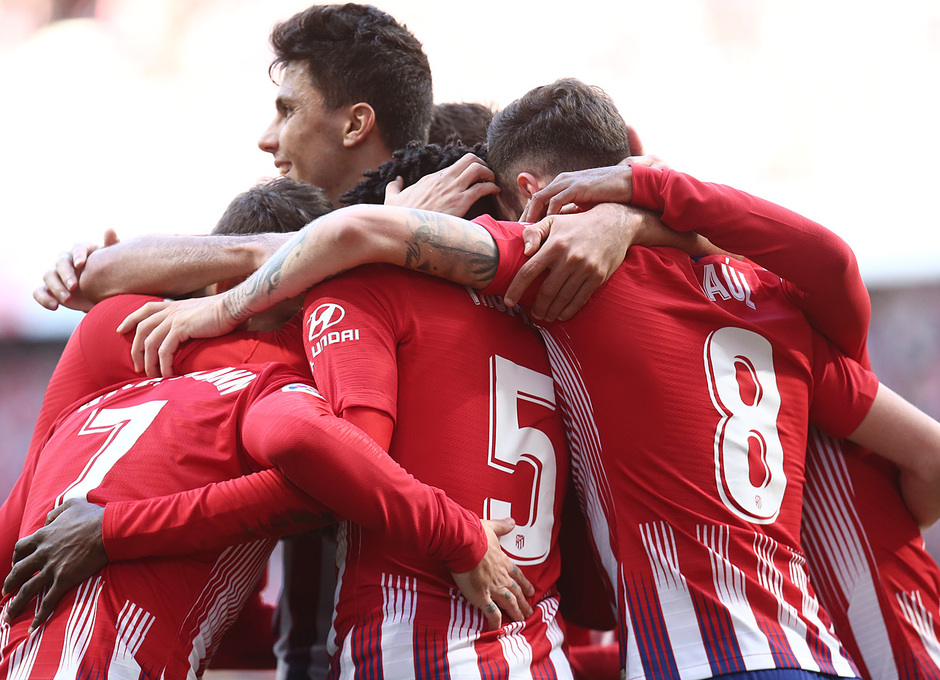 Temporada 18/19 | Atlético de Madrid - Getafe | piña celebración