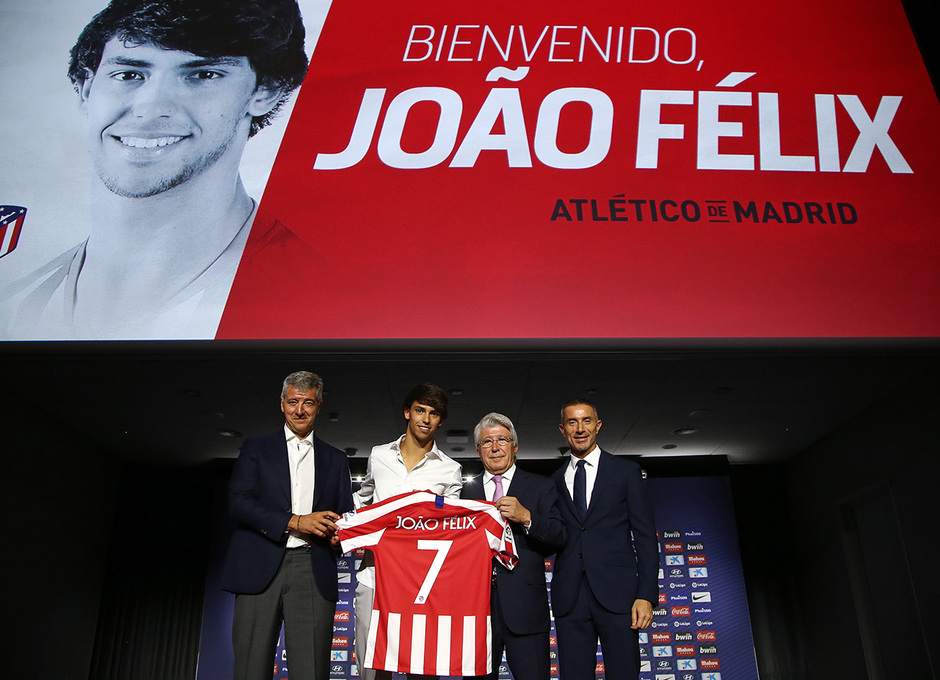 Temporada 2019/20. Presentación de João Félix en el auditorio del Wanda Metropolitano