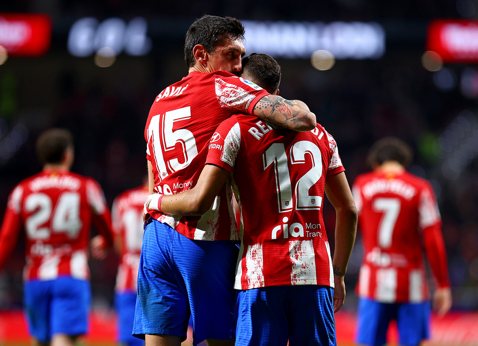 Temp. 21-22 | Atlético de Madrid-Celta | Renan Lodi y Savic celebración