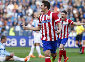 Temporada 13/14 Liga BBVA Málaga - Atlético de Madrid. Koke celebra el gol.