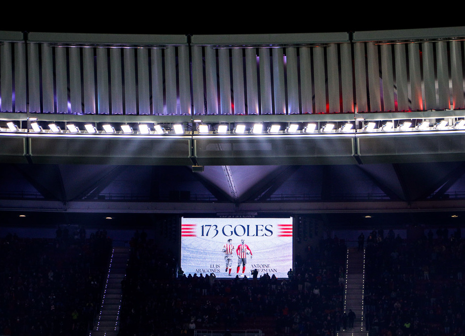 Temp. 23-24 |  Atlético de Madrid - Getafe | videomarcador dato Griezmann empata a Luis Aragonés