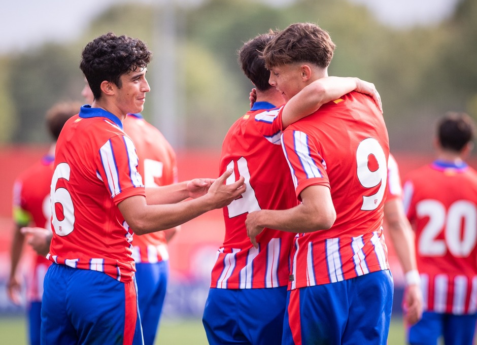 Temp. 24-25 | Atlético de Madrid Juvenil A - Leipzig | Celebración Sergio Esteban