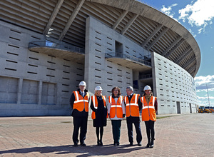 temporada 13/14. Acto. Visita de la directiva y el primer equipo al nuevo estadio