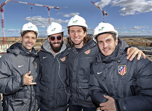 temporada 13/14. Acto. Visita de la directiva y el primer equipo al nuevo estadio