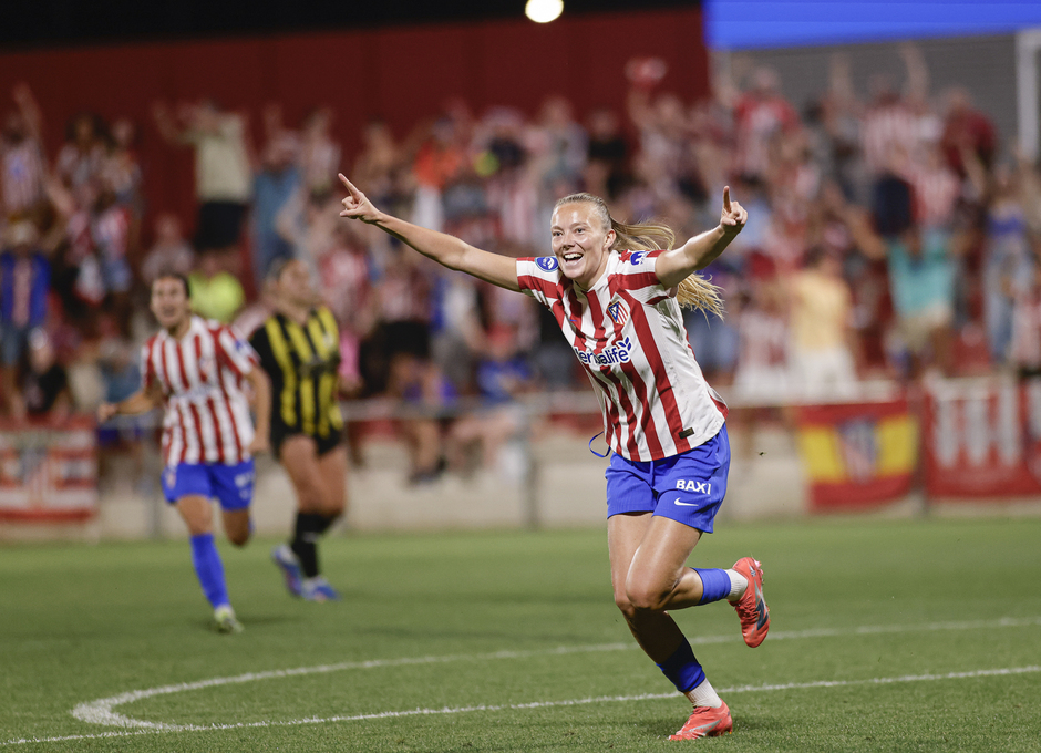 Temp. 25-26 | Atlético de Madrid Femenino - Häcken | Jensen celebración