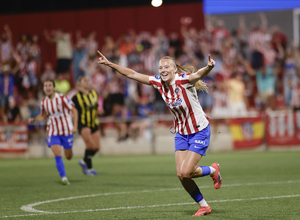 Temp. 25-26 | Atlético de Madrid Femenino - Häcken | Jensen celebración