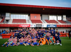 Temp. 25-26 | Atlético de Madrid Juvenil A - USG | Youth League | Piña celebración