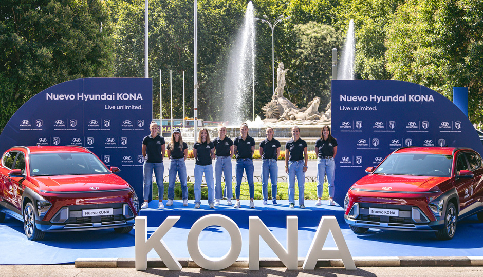 El Atlético de Madrid Femenino recibió el nuevo Hyundai Kona
