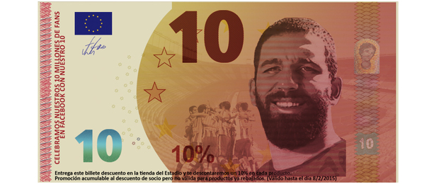 Billete con descuento en la tienda