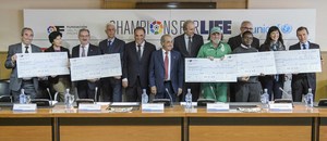 Entrega de donación de la Fundación LFP a la Fundación Atlético de Madrid