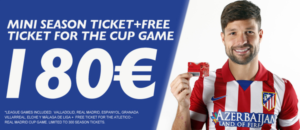 Atlético de Madrid · Web oficial - Special mini season ticket until of season for 180€