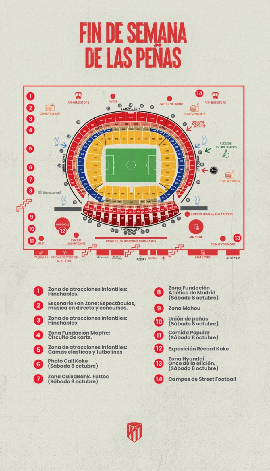 Fin de semana de las peñas 2022 | Mapa