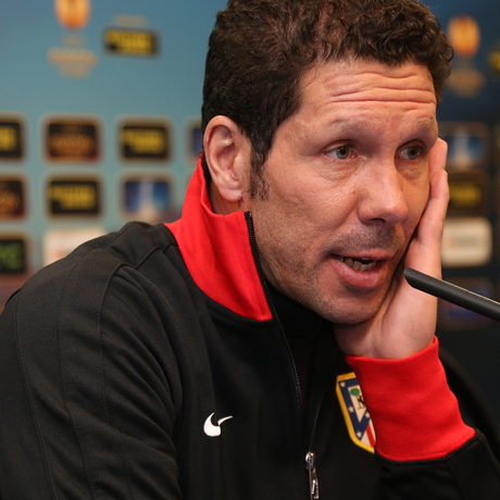 UEFA Europa League 2012-13. Rueda de prensa de Simeone previa al Atlético - Rubin Kazan en el Vicente Calderón