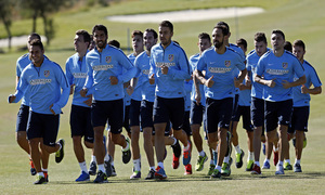 Temporada 14-15. El equipo hace carrera continúa. Entrenamiento matutino 21 de julio.