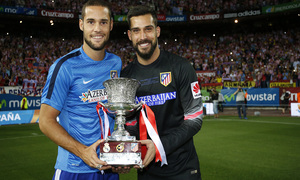 temporada 14/15 . Partido Atlético de Madrid Real Madrid. Supercopa de España. Moya y Mario