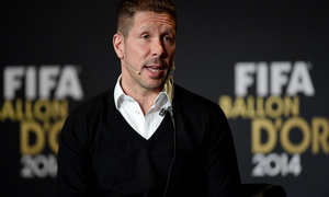 Diego Pablo Simeone, en la rueda de prensa previa a la gala del Balón de Oro 2014