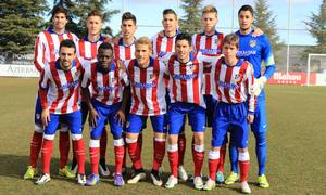 Once del Atl&eacute;tico de Madrid B frente al Conquense