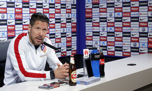 temporada 14/15. Rueda de prensa de Simeone en la ciudad deportiva de Majadahonda