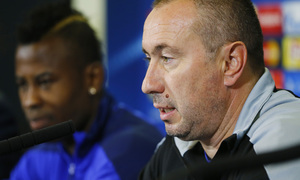 temporada 15/16. rueda de prensa de Astana en el estadio Vicente Calderón. Previa partido de Champions