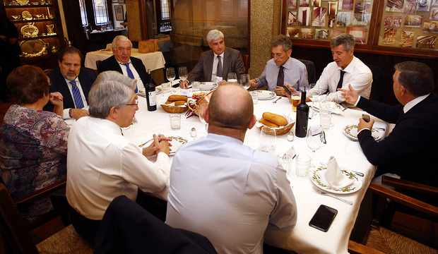 temporada 15/16. Comida de directivas Atl&eacute;tico Celta Copa del Rey. Posada