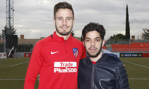 Jonathan, ganador de la App Gol Atlético conoce a Saúl en un meet&greet