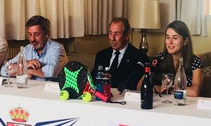 Temporada 18/19. Adelardo Rodríguez presentando el III Circuito de Pádel Fundación Atlético de Madrid