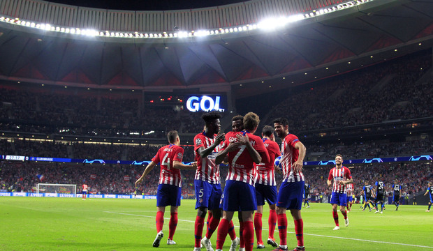 Celebración de uno de los goles ante el Brujas (Foto: Atlético de Madrid).