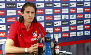 Temporada 13/14. Rueda de prensa previa a la supercopa ante el Barcelona. Filipe compareciendo ante los medios en Majadahonda