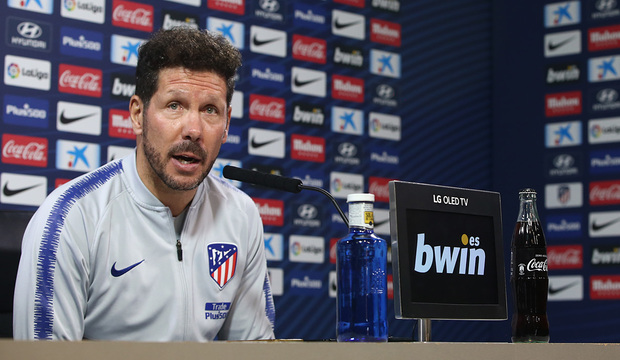 Simeone, en sala de prensa (Foto: ATM).