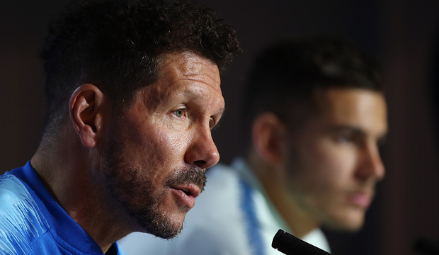 Simeone, en sala de prensa (Foto: ATM).