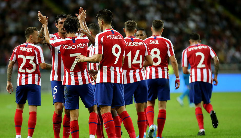 Celebración de un tanto del Atlético (Foto: ATM).