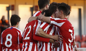 Temporada 19/20. Youth League. Atlético de Madrid Juvenil A - Lokomotiv. Celebración