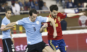 Godín, con la selección uruguaya