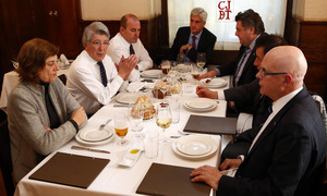 temporada 13/14. Comida de directivas Atlético- Real Sociedad. Juan de Tolosa