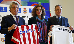 temporada 13/14. Acto. Presentación Seminfinales copa del Rey. Ayuntamiento. Cerezo Ana Botella y Florentino