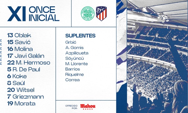 Alineación del celtic hoy